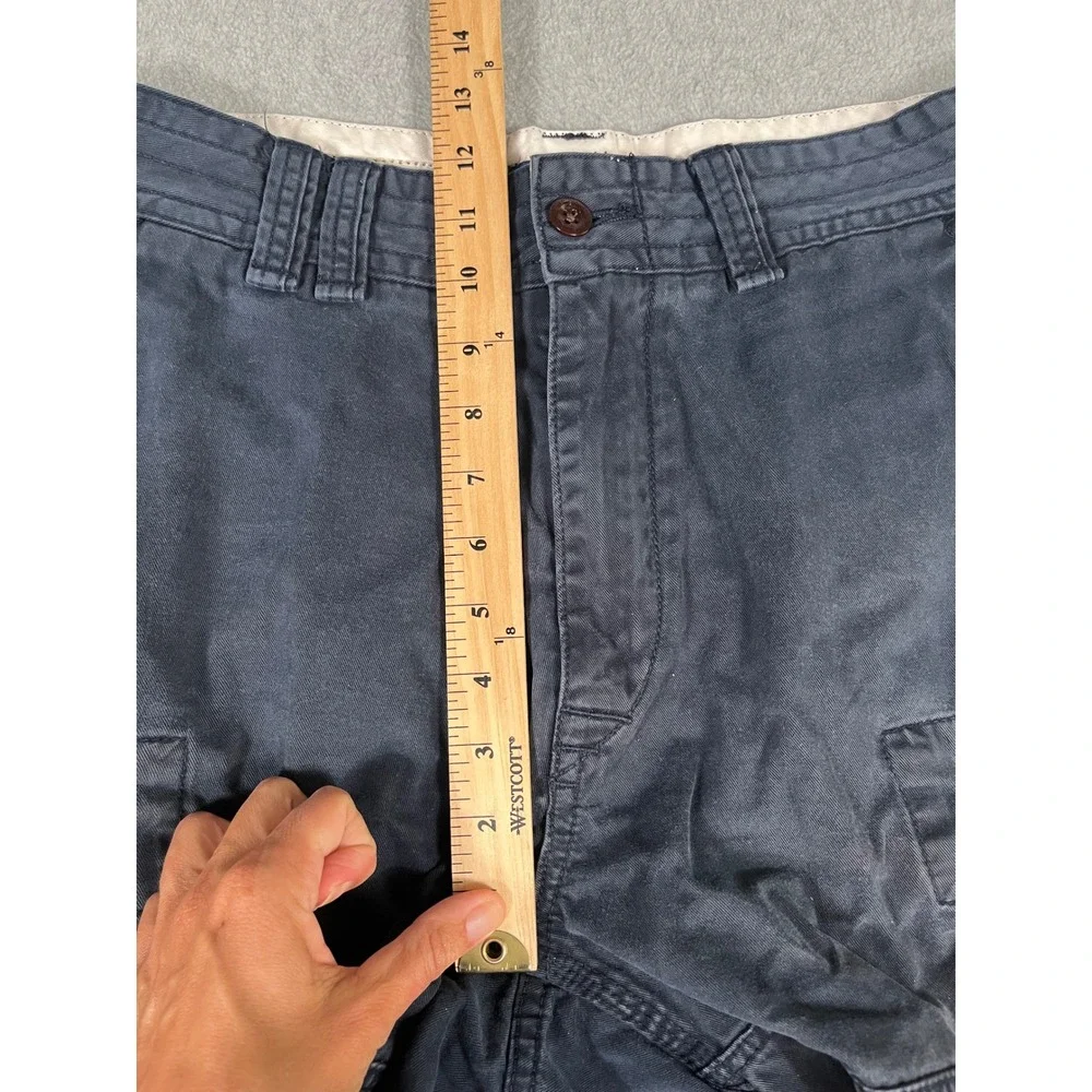 Polo Ralph Lauren Mens Navy Blue Cotton Cargo Shorts Size 32 Utility Casual